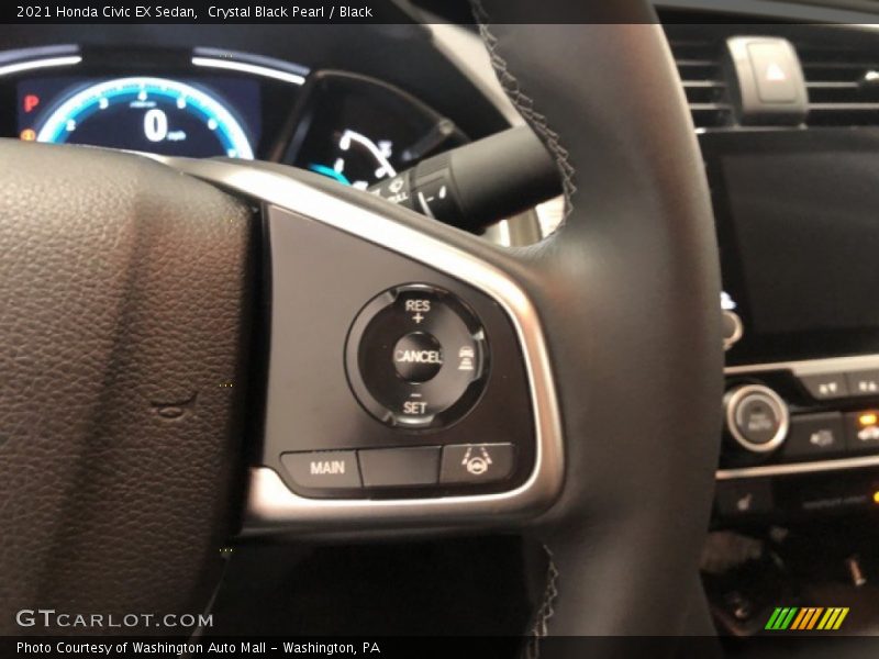 Crystal Black Pearl / Black 2021 Honda Civic EX Sedan