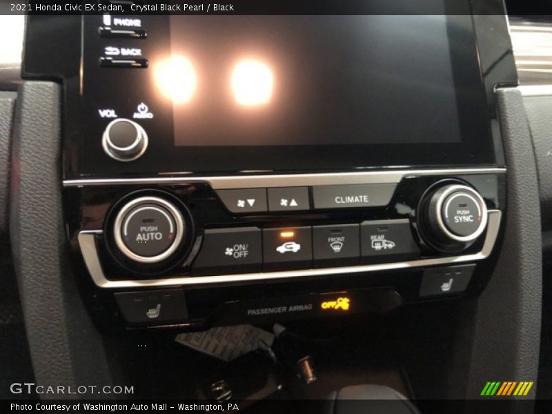 Crystal Black Pearl / Black 2021 Honda Civic EX Sedan