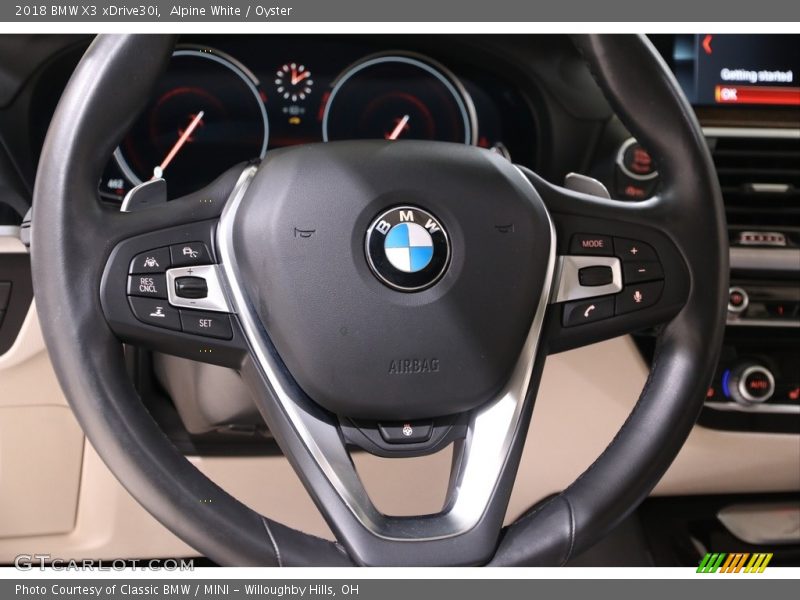 Alpine White / Oyster 2018 BMW X3 xDrive30i