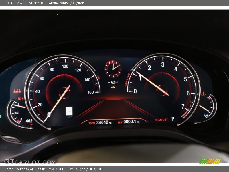 Alpine White / Oyster 2018 BMW X3 xDrive30i