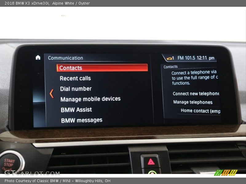 Alpine White / Oyster 2018 BMW X3 xDrive30i