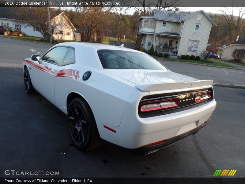 Bright White / Black/Ruby Red 2016 Dodge Challenger R/T Plus