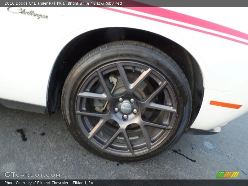 Bright White / Black/Ruby Red 2016 Dodge Challenger R/T Plus