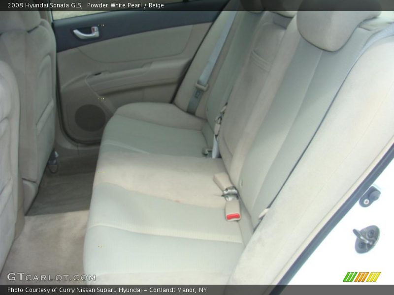 Powder White Pearl / Beige 2008 Hyundai Sonata GLS