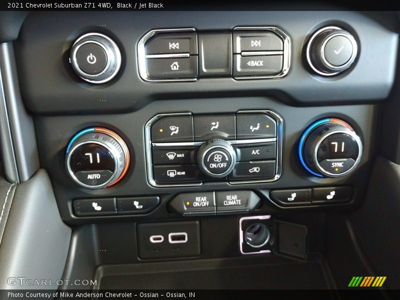 Controls of 2021 Suburban Z71 4WD