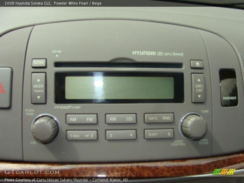 Powder White Pearl / Beige 2008 Hyundai Sonata GLS