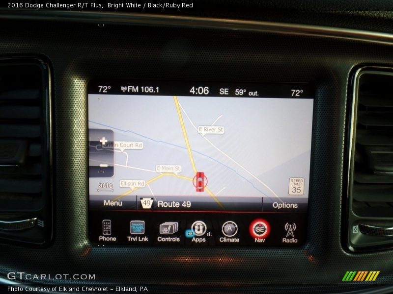 Navigation of 2016 Challenger R/T Plus