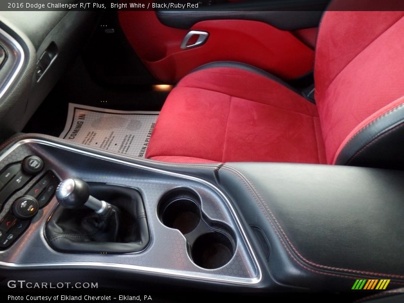 Bright White / Black/Ruby Red 2016 Dodge Challenger R/T Plus