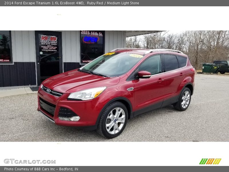 Ruby Red / Medium Light Stone 2014 Ford Escape Titanium 1.6L EcoBoost 4WD