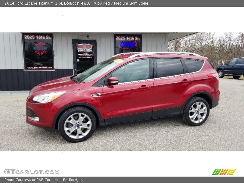 Ruby Red / Medium Light Stone 2014 Ford Escape Titanium 1.6L EcoBoost 4WD