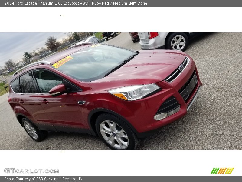 Ruby Red / Medium Light Stone 2014 Ford Escape Titanium 1.6L EcoBoost 4WD
