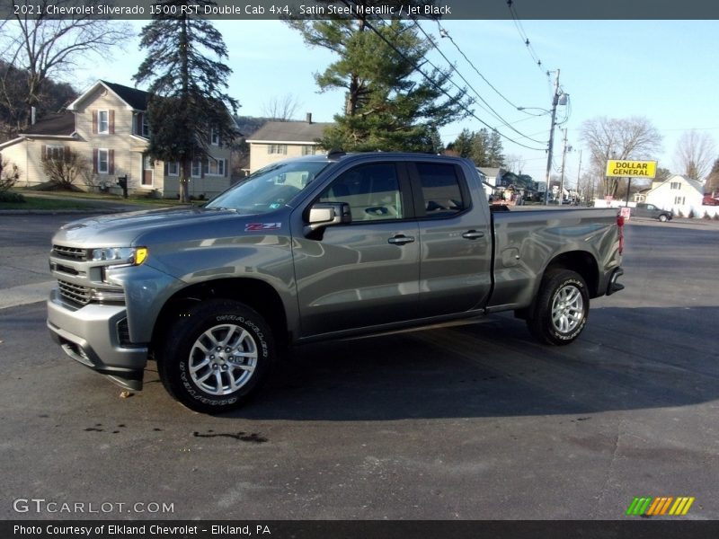 Satin Steel Metallic / Jet Black 2021 Chevrolet Silverado 1500 RST Double Cab 4x4