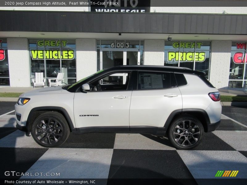Pearl White Tri-Coat / Black 2020 Jeep Compass High Altitude