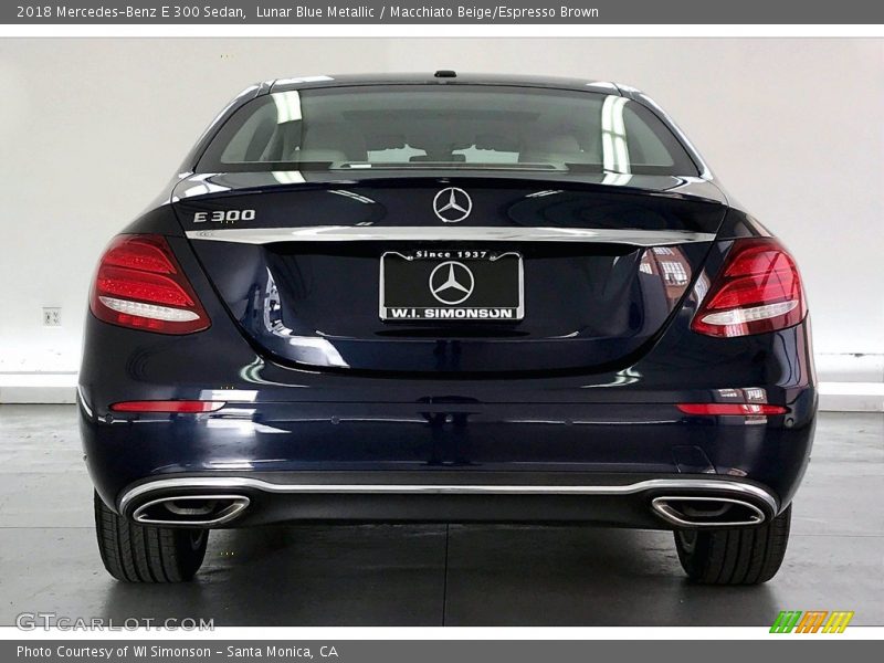 Lunar Blue Metallic / Macchiato Beige/Espresso Brown 2018 Mercedes-Benz E 300 Sedan