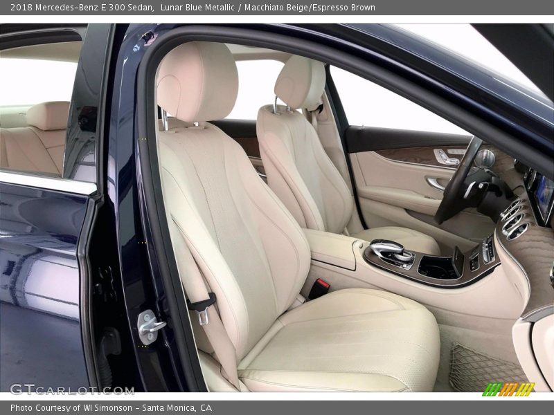 Lunar Blue Metallic / Macchiato Beige/Espresso Brown 2018 Mercedes-Benz E 300 Sedan