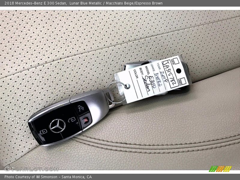 Lunar Blue Metallic / Macchiato Beige/Espresso Brown 2018 Mercedes-Benz E 300 Sedan