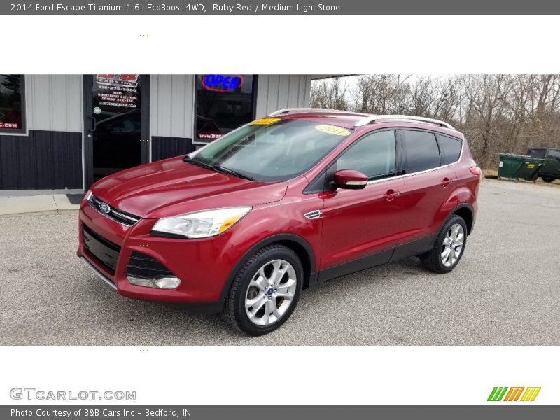 Ruby Red / Medium Light Stone 2014 Ford Escape Titanium 1.6L EcoBoost 4WD