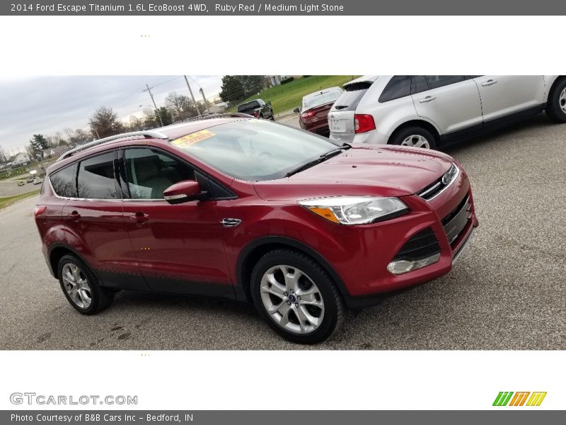 Ruby Red / Medium Light Stone 2014 Ford Escape Titanium 1.6L EcoBoost 4WD