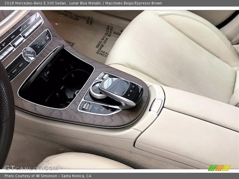 Lunar Blue Metallic / Macchiato Beige/Espresso Brown 2018 Mercedes-Benz E 300 Sedan
