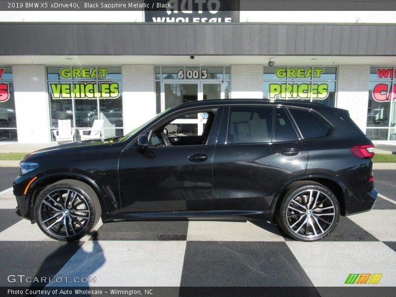 Black Sapphire Metallic / Black 2019 BMW X5 xDrive40i