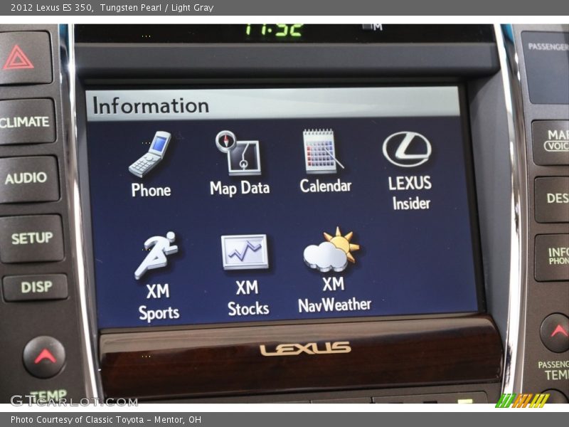 Tungsten Pearl / Light Gray 2012 Lexus ES 350