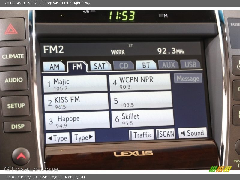 Tungsten Pearl / Light Gray 2012 Lexus ES 350