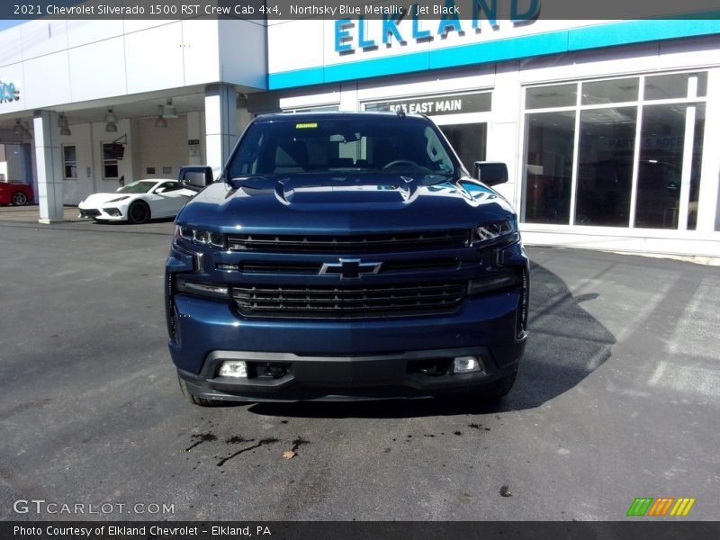 Northsky Blue Metallic / Jet Black 2021 Chevrolet Silverado 1500 RST Crew Cab 4x4