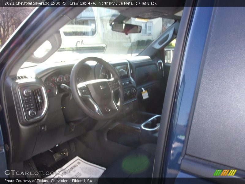Northsky Blue Metallic / Jet Black 2021 Chevrolet Silverado 1500 RST Crew Cab 4x4