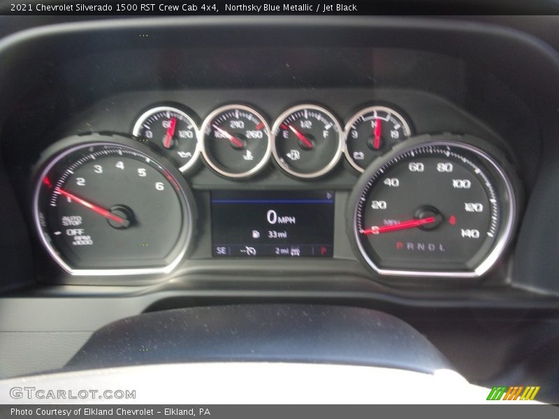 Northsky Blue Metallic / Jet Black 2021 Chevrolet Silverado 1500 RST Crew Cab 4x4