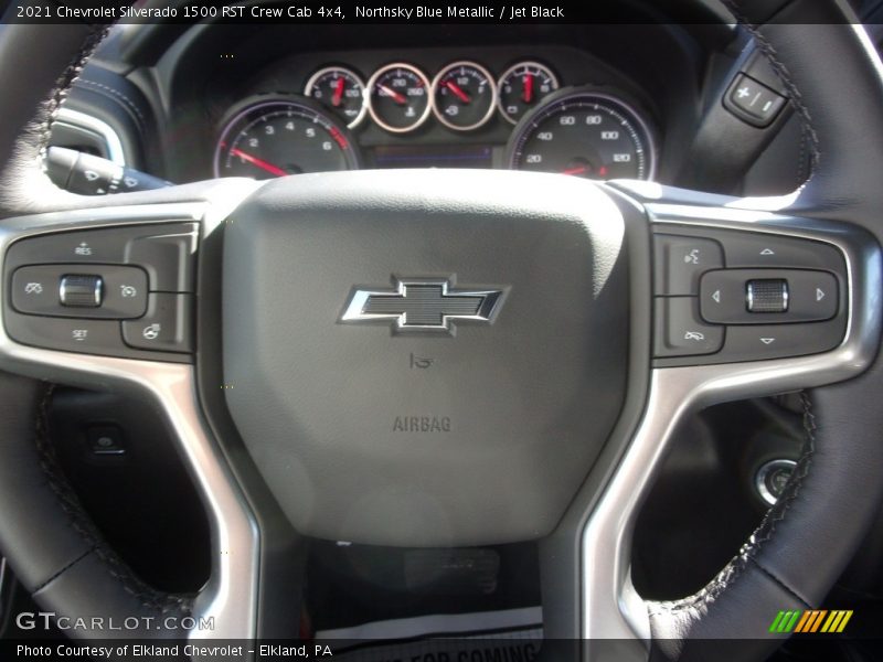 Northsky Blue Metallic / Jet Black 2021 Chevrolet Silverado 1500 RST Crew Cab 4x4