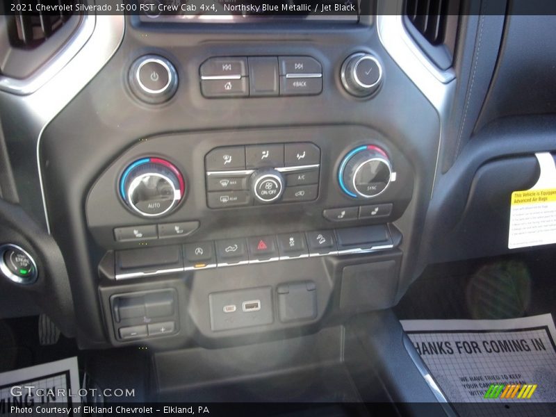 Northsky Blue Metallic / Jet Black 2021 Chevrolet Silverado 1500 RST Crew Cab 4x4