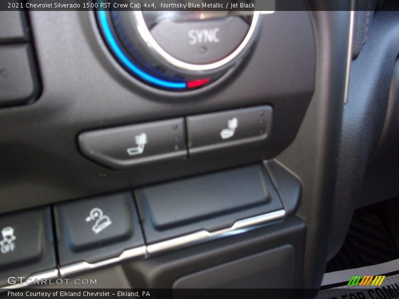 Northsky Blue Metallic / Jet Black 2021 Chevrolet Silverado 1500 RST Crew Cab 4x4