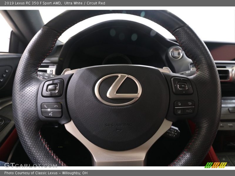 Ultra White / Circuit Red 2019 Lexus RC 350 F Sport AWD
