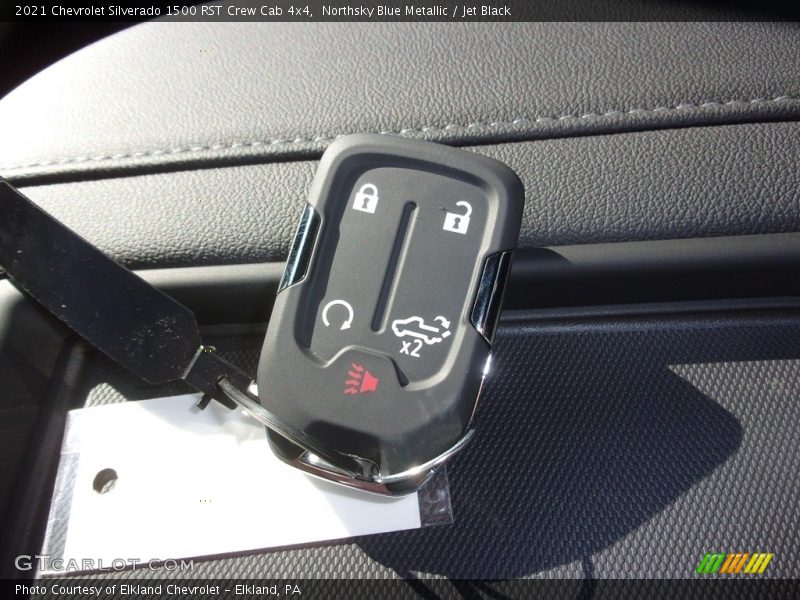 Northsky Blue Metallic / Jet Black 2021 Chevrolet Silverado 1500 RST Crew Cab 4x4