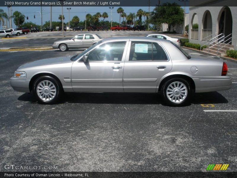 Silver Birch Metallic / Light Camel 2009 Mercury Grand Marquis LS