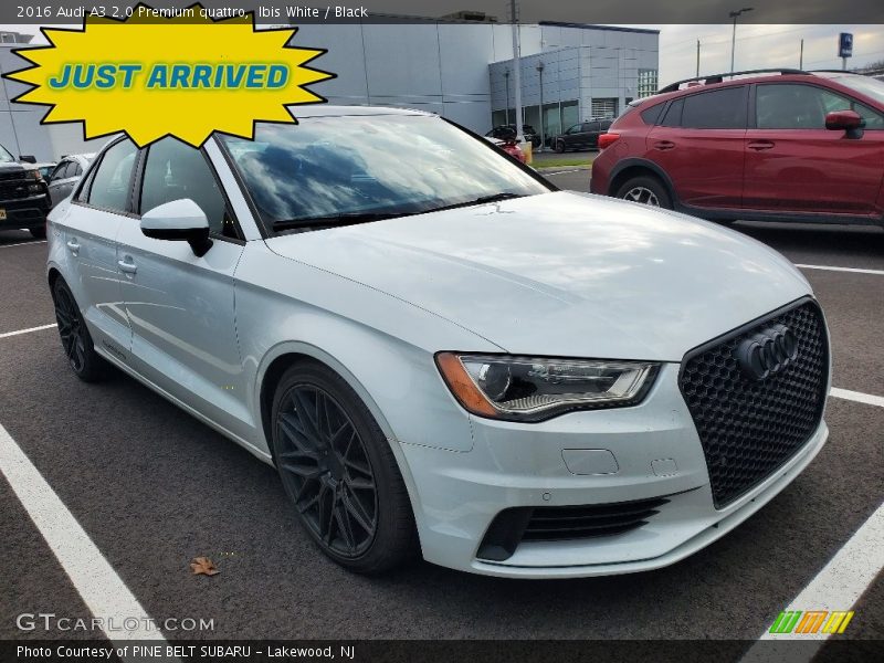 Ibis White / Black 2016 Audi A3 2.0 Premium quattro