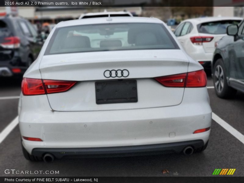 Ibis White / Black 2016 Audi A3 2.0 Premium quattro