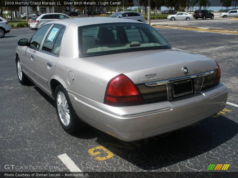 Silver Birch Metallic / Light Camel 2009 Mercury Grand Marquis LS