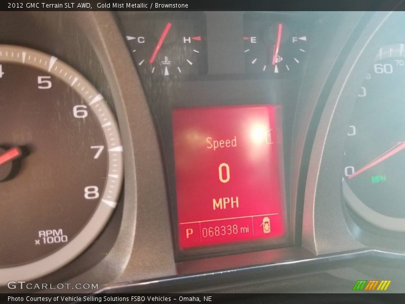 Gold Mist Metallic / Brownstone 2012 GMC Terrain SLT AWD
