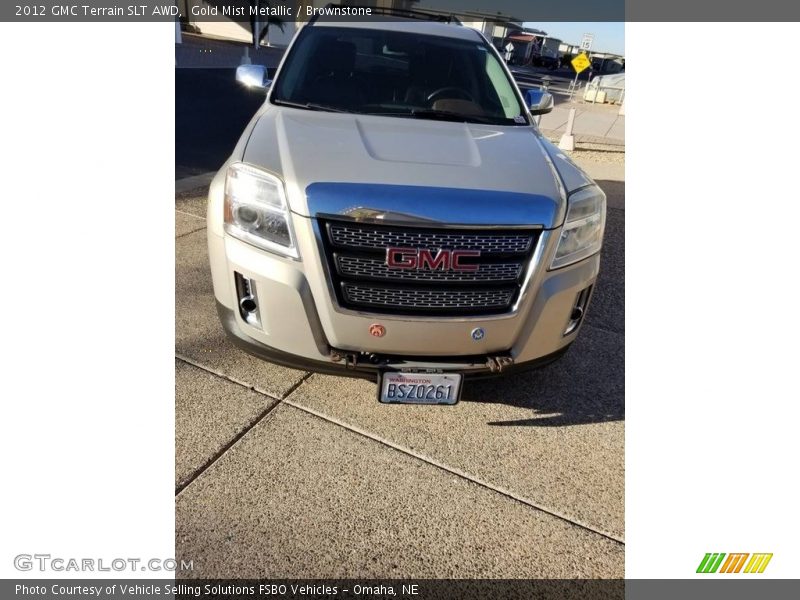 Gold Mist Metallic / Brownstone 2012 GMC Terrain SLT AWD