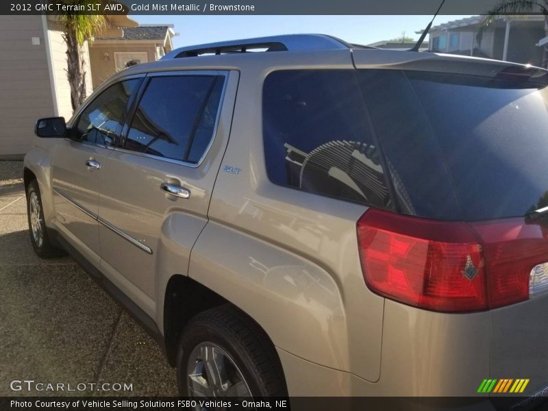 Gold Mist Metallic / Brownstone 2012 GMC Terrain SLT AWD