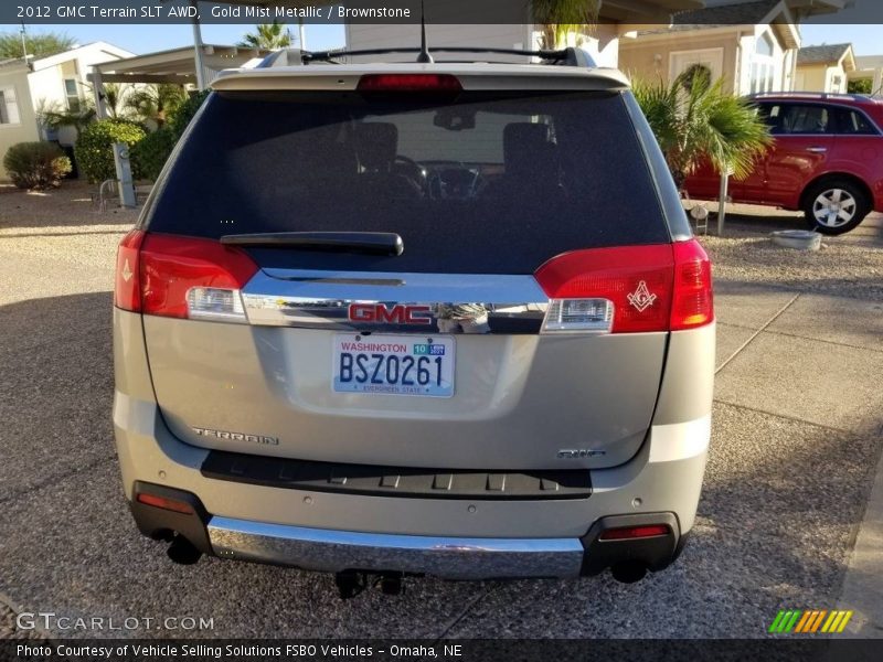 Gold Mist Metallic / Brownstone 2012 GMC Terrain SLT AWD