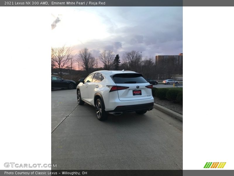 Eminent White Pearl / Rioja Red 2021 Lexus NX 300 AWD