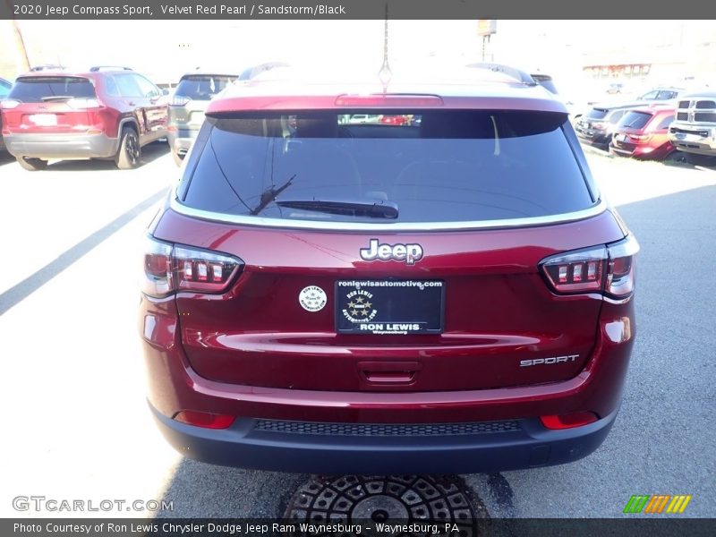 Velvet Red Pearl / Sandstorm/Black 2020 Jeep Compass Sport