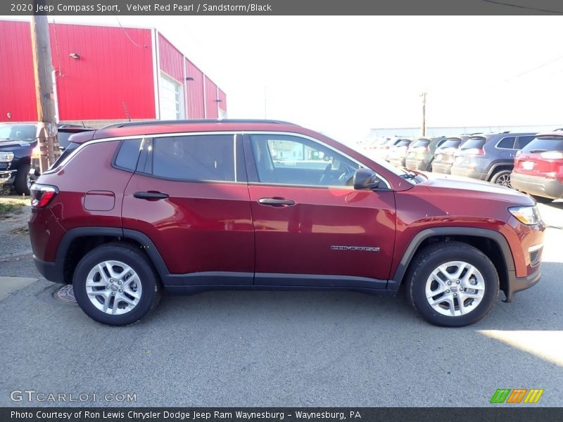 Velvet Red Pearl / Sandstorm/Black 2020 Jeep Compass Sport