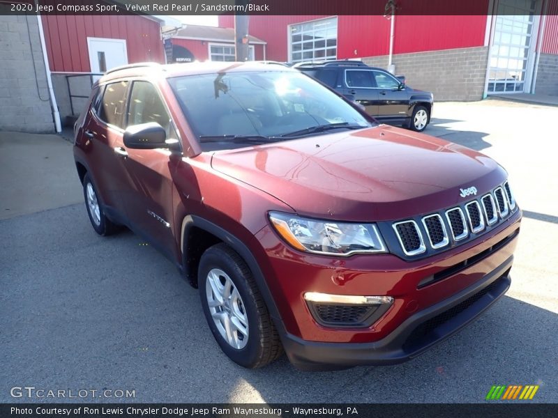 Velvet Red Pearl / Sandstorm/Black 2020 Jeep Compass Sport