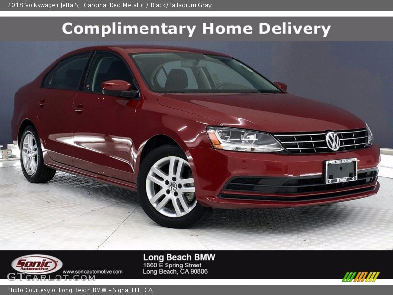 Cardinal Red Metallic / Black/Palladium Gray 2018 Volkswagen Jetta S