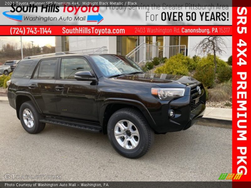 Midnight Black Metallic / Black 2021 Toyota 4Runner SR5 Premium 4x4