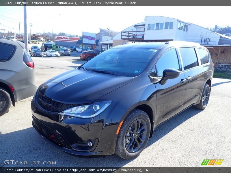 Brilliant Black Crystal Pearl / Black 2020 Chrysler Pacifica Launch Edition AWD