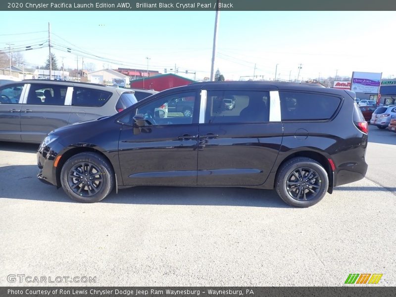 Brilliant Black Crystal Pearl / Black 2020 Chrysler Pacifica Launch Edition AWD